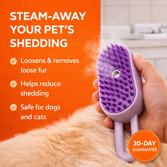 SteamPaw™ Steam-Enhanced Grooming Handle Comb